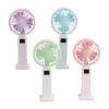 Hot-selling macaron color series high-wind handheld small fans, colorful mini electric fans, outdoor portable small fans Item Picture